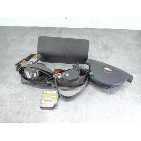 ZESTAW PODUSZEK AIRBAG, PASY PRZÓD, SENSOR CHEVROLET KALOS 1.4 16V 2007 968032096  968032496  96830358 