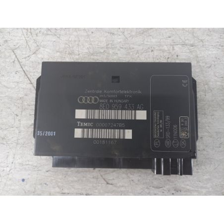 MODUŁ KOMFORTU AUDI A4 B6 2.0 20V 131KM 2.0 16V 2001 8E0959433AG  00007247B5   LY7W 131 2651 