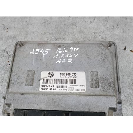 KOMPUTER, STEROWNIK VW POLO 9N IV 1.2 12V 64KM 1.2 12V 2002 03E906033         5WP4016304 LA7W 64 2945 