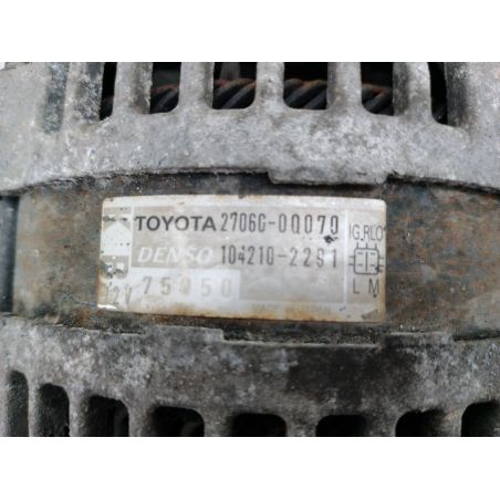 ALTERNATOR TOYOTA YARIS II 1.0 VVT-I 69KM 1.0 VVT-I 2010 2706C-00070  104210-22S1  DENSO 068 69 3488 