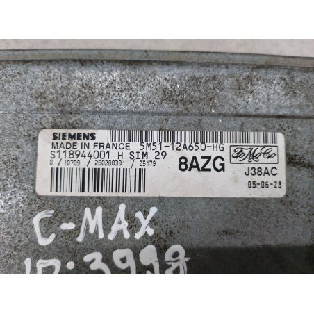 KOMPUTER, STEROWNIK FORD FOCUS C-MAX 1.6 TI 115KM 1.6 TI-VCT 2005 5M51-12A650-HG  S118944001  23 115 3998 