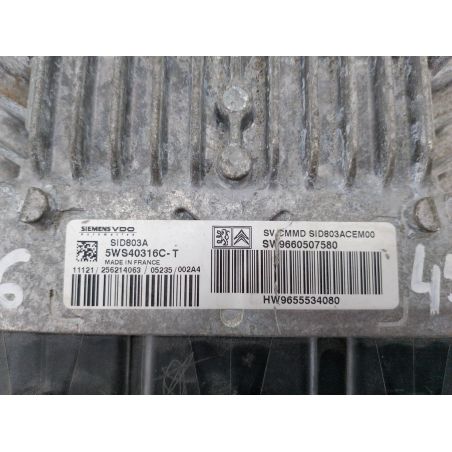 KOMPUTER, STEROWNIK PEUGEOT 607 2.0 HDI 136KM 2.0 HDI 2005 9655534080 9660507580  EXL 136 4143 