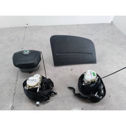 ZESTAW PODUSZEK AIRBAG, PASY PRZÓD, SENSOR SKODA FABIA II FL 1.6 TDI 90KM1.6 TDI2012LF9R904309                                            