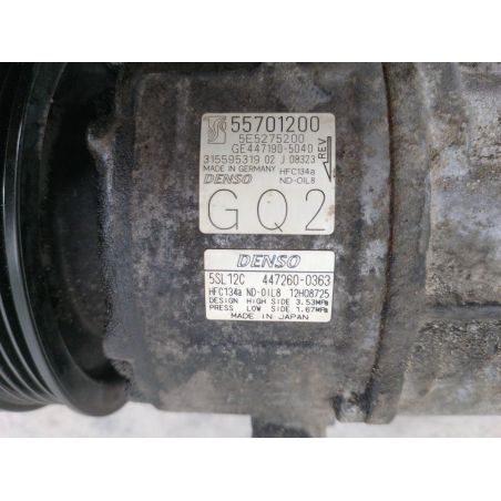 POMPA, SPRĘŻARKA KLIMATYZACJI OPEL CORSA D 1.2 16V 80KM 1.2 16V 2007 55701200 5E5275200  Z168 80 4354 