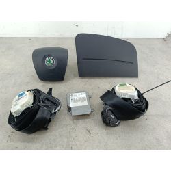 ZESTAW PODUSZEK AIRBAG, PASY PRZÓD, SENSOR SKODA FABIA II 1.4 16V 85KM1.4 16V20085J0880201D  5J1880202B  1C0909605KLA7W855369                                            