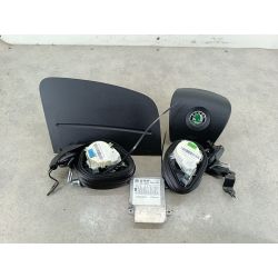 ZESTAW PODUSZEK AIRBAG, PASY PRZÓD, SENSOR SKODA FABIA II 1.4 16V 85KM1.4 16V20081C0909605K 5J0880201D 5J1880202B 5WK43125 30375685F 61954050C TRWLF3K855418                                            