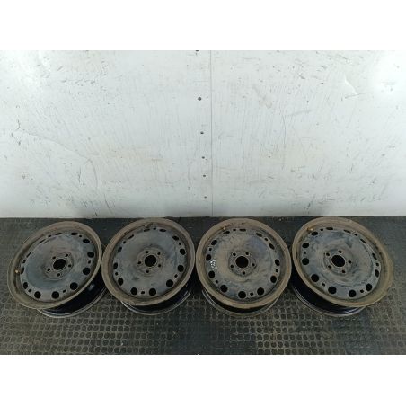 FELGI STALOWE KOMPLET 15 VW POLO IV 9N 1.4 16V 75KM 1.4 16V 2003 6R0601027R/AE LA7W 75 6.0" 