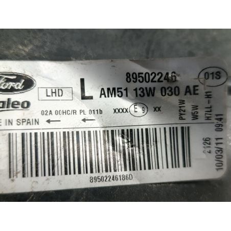 LAMPA PRZÓD LEWA FORD C-MAX II 1.6 16V TURBO 150KM 1.6 16V 2011 AM5113W030AE EA 150 5901 