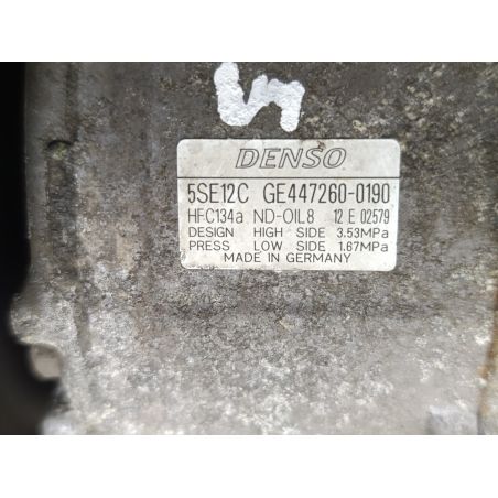 POMPA, SPRĘŻARKA KLIMATYZACJI TOYOTA COROLLA VERSO II 1.8 129KM 1.8 16V 2004 447260-0190 5SE12C  DENSO 1C0 129 6025 