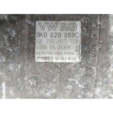 POMPA, SPRĘŻARKA KLIMATYZACJI VW GOLF V 1.6 FSI 115KM 1.6 FSI 2006 1K0820859C  447190-7950  DENSO LD5Q 115 6396 