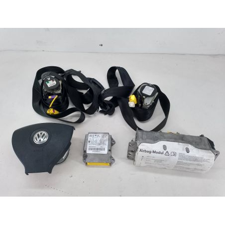 ZESTAW PODUSZEK AIRBAG, PASY PRZÓD, SENSOR VW GOLF PLUS 1.4 80KM 1.4 16V 2006 1K0880201BJ  1K0880204K  1K0909605T 