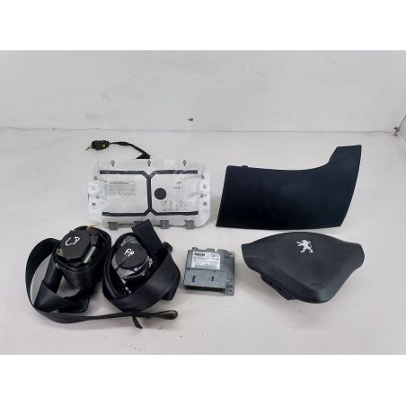 ZESTAW PODUSZEK AIRBAG, PASY PRZÓD, SENSOR PEUGEOT 207 CC 1.6 16V 120KM 1.6 16V 2008 96500674ZD  9664402580  96501001ZD  9650100380 