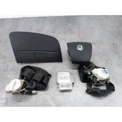 ZESTAW PODUSZEK AIRBAG, PASY PRZÓD, SENSOR SKODA FABIA II 1.2 HTP 6V 60KM1.2 HTP20091C0909605F 5J1880202 5J0880201D                                            