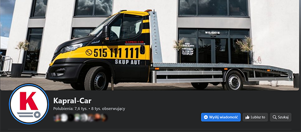 Facebook firmy Kapral-Car